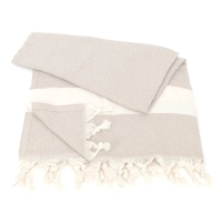 Turecki ręcznik peshtemal 100% bawełna beżowy