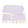 Bawełniany ręcznik peshtemal liliowy z frędzlami