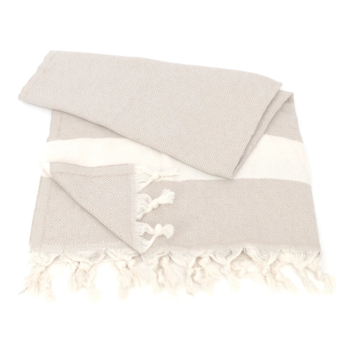 Turecki ręcznik peshtemal 100% bawełna beżowy